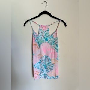 Lilly Pulitzer Oh Shello silk dusk camisole racer back top size M